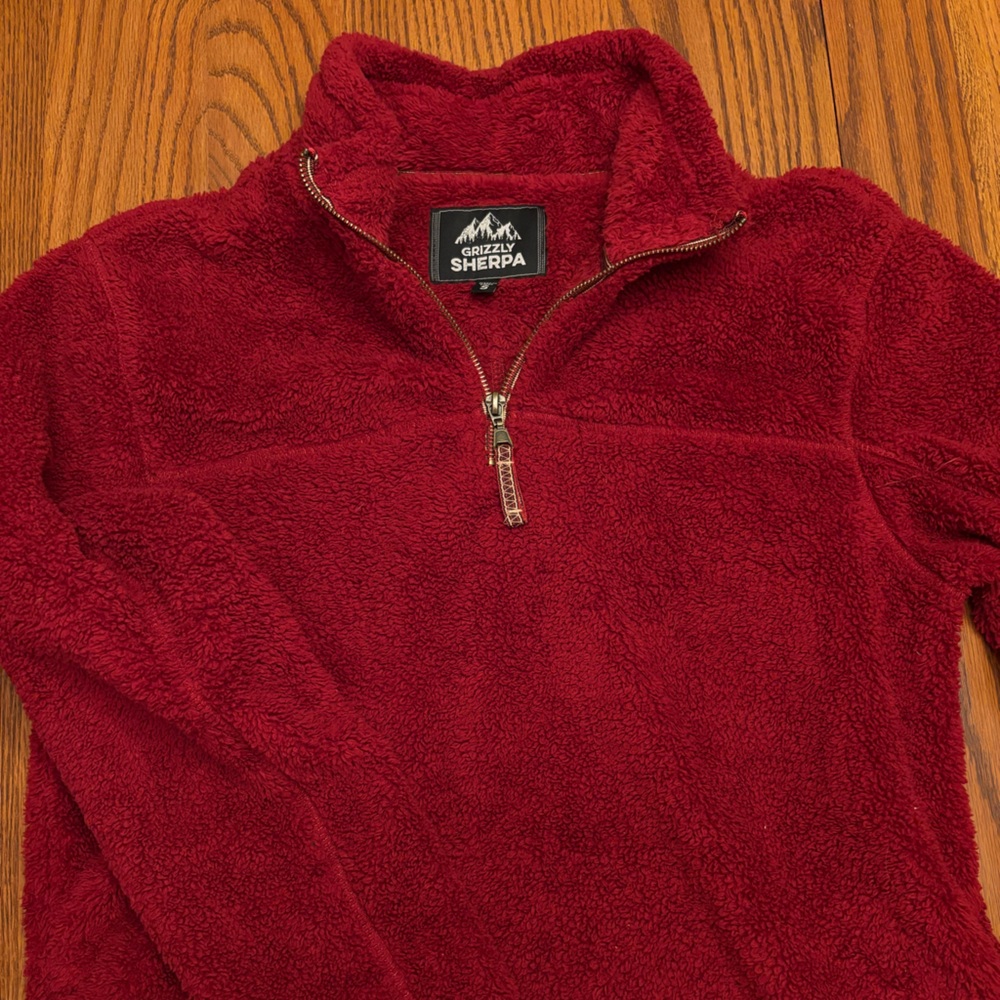 Sherpa Men's Red Fleece Sweater